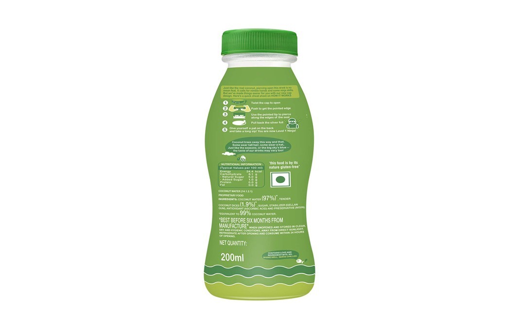 Paper Boat Coconut Water with Chunks    Plastic Bottle  200 millilitre